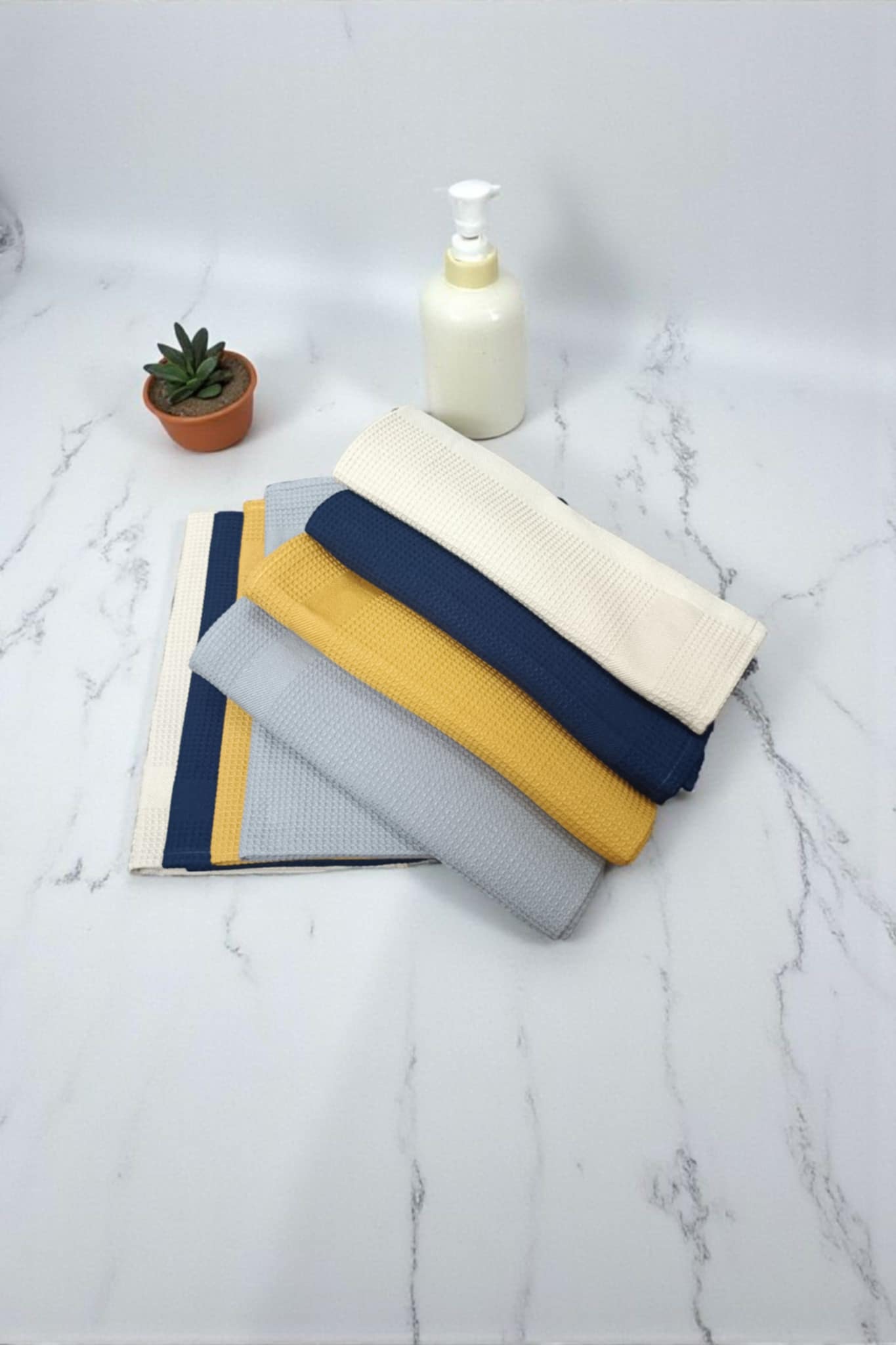 فوطه مطبخ طقم 8 قطع بتصميم Honeycomp - الصورة 7