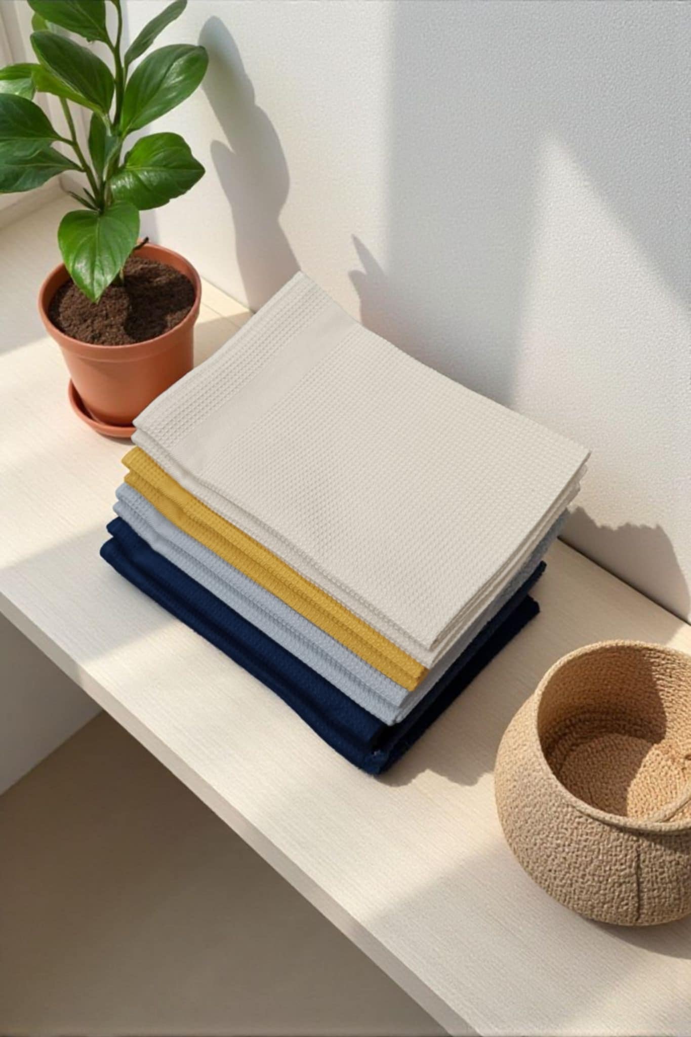 فوطه مطبخ طقم 8 قطع بتصميم Honeycomp - الصورة 5