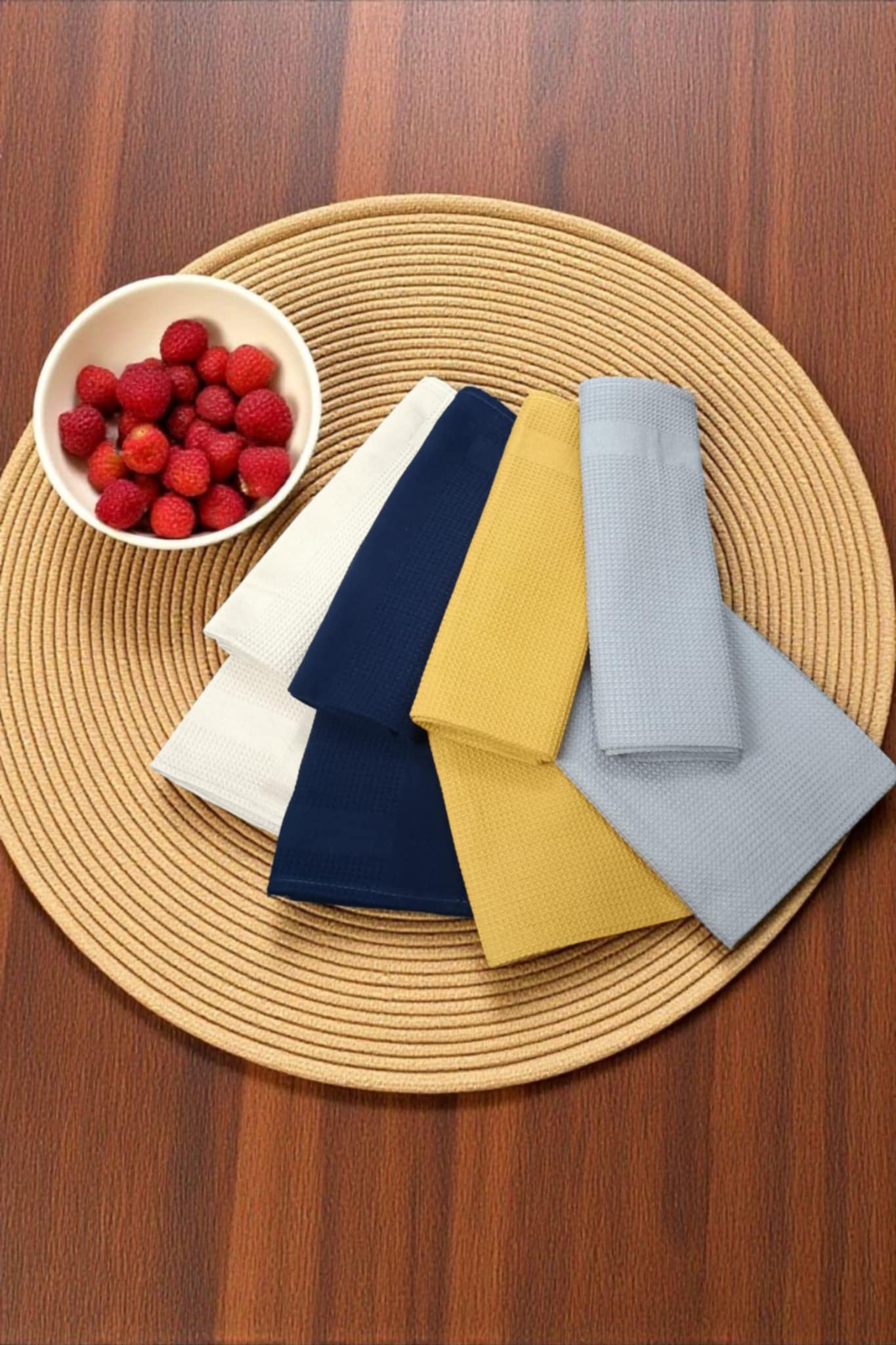 فوطه مطبخ طقم 8 قطع بتصميم Honeycomp - الصورة 3